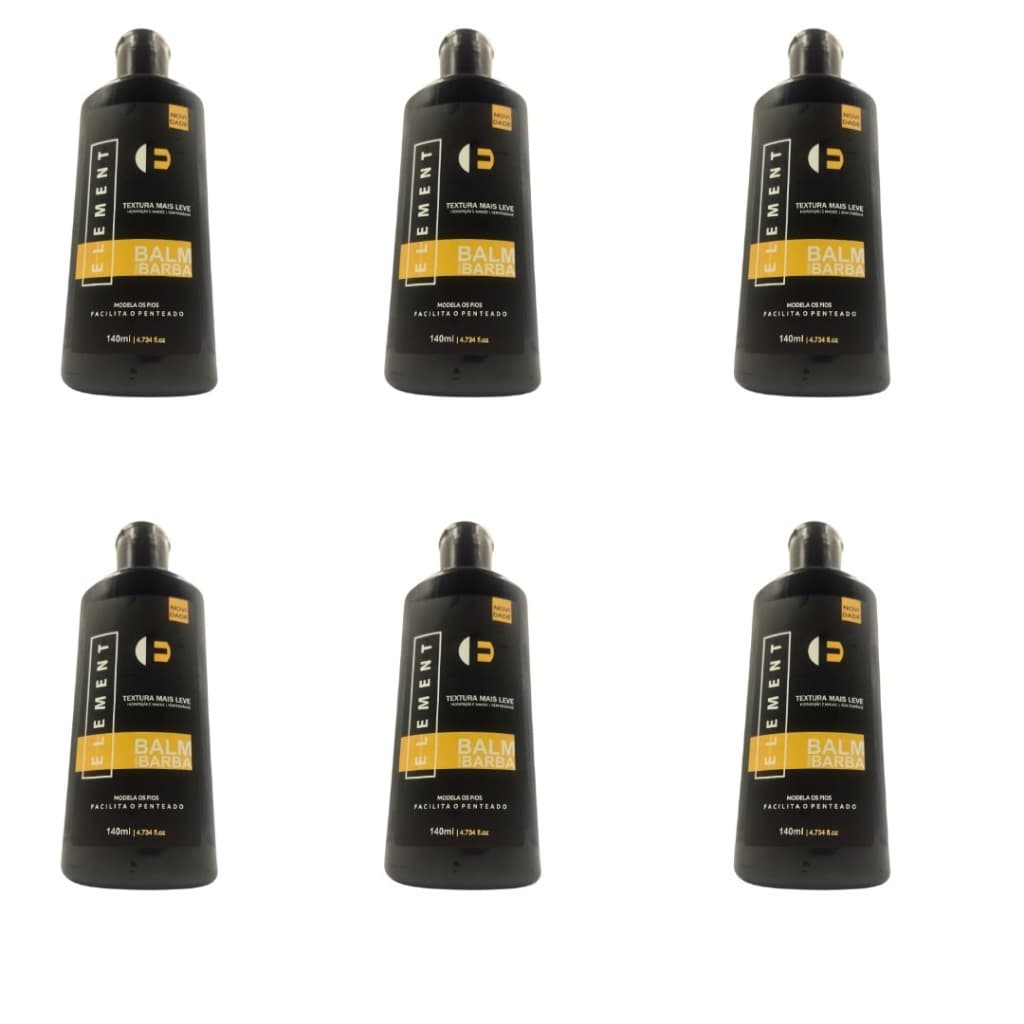 Balm Para Barba Hidratação Antifrizz Element Alfa Looks 140ml Kit com 6 Unidades