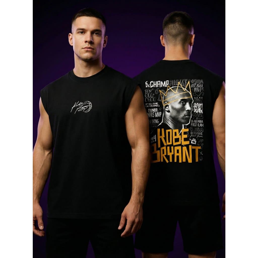 Camiseta Regata Oversized Machão Masculina Kobe Bryant NBA Basquete Street Treino Academia
