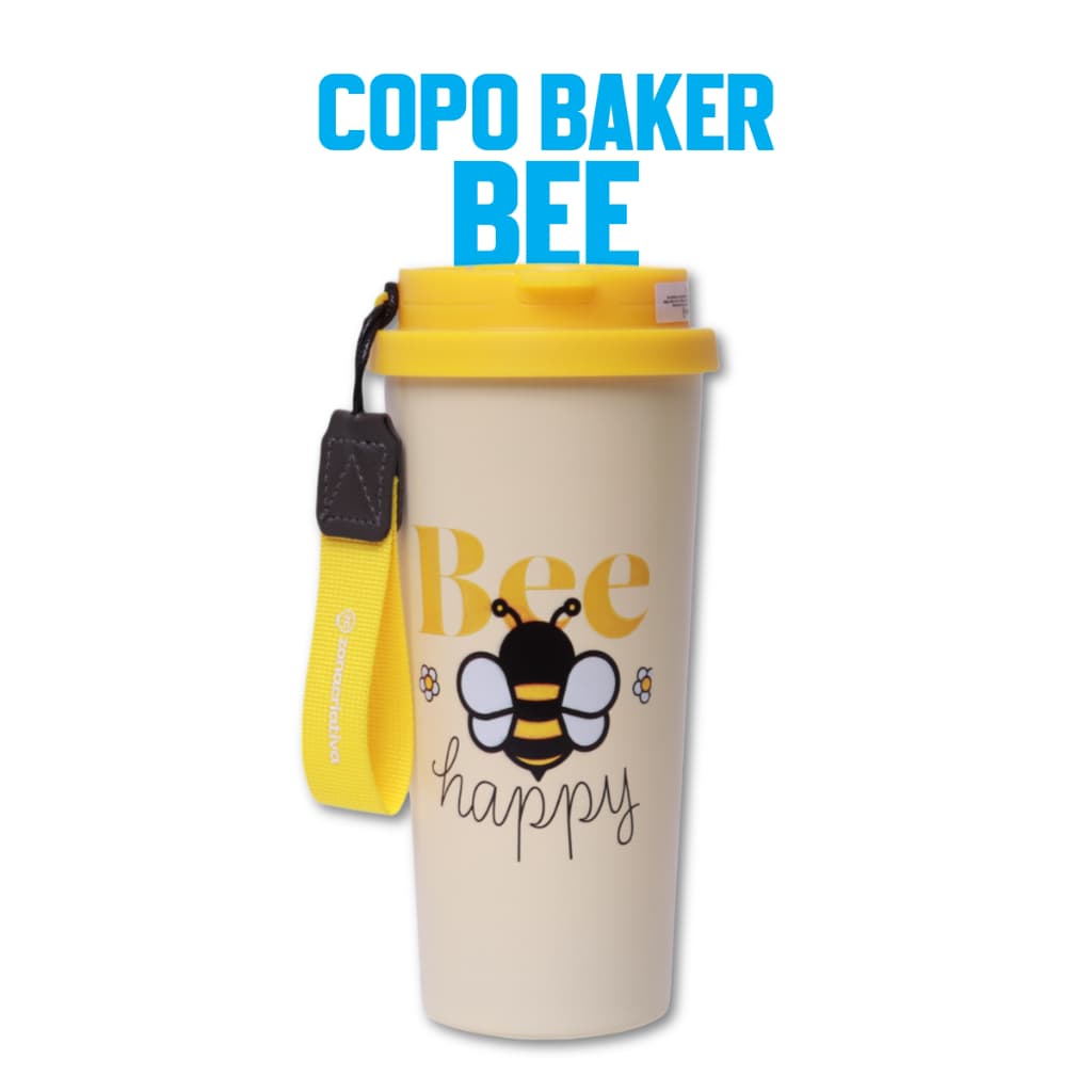 Copo Térmico Baker Abelhinha 500ml Inox Com Tampa E Canudo Fofo Infantil Presente Criativo