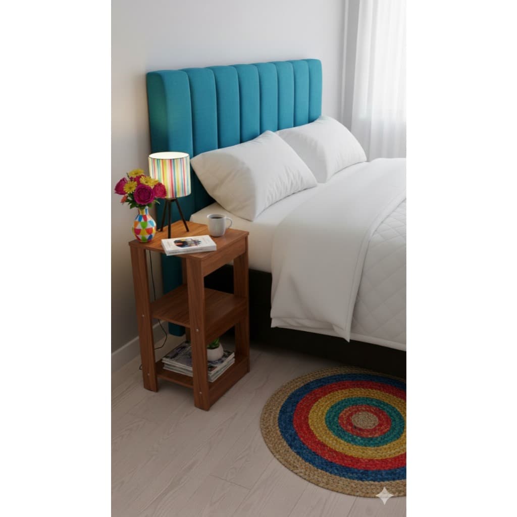 Mesa de Cabeceira Mesa Lateral de Apoio Estilo Industrial para Sala Quarto Casal Solteiro Nicho Decoração Alta Grande