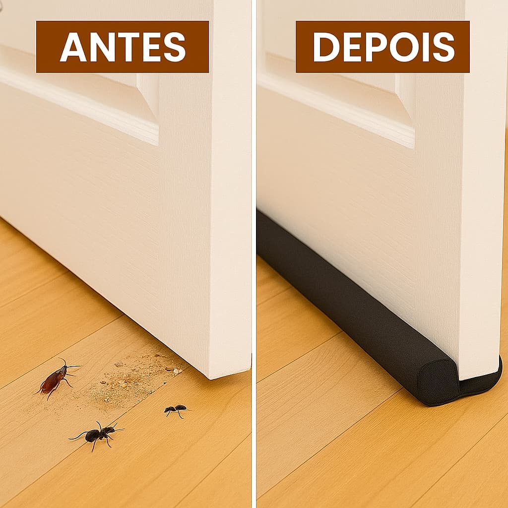 Veda Porta Protetor Rolinho todos os tamanhos Impermeável Proteção Dupla Preto