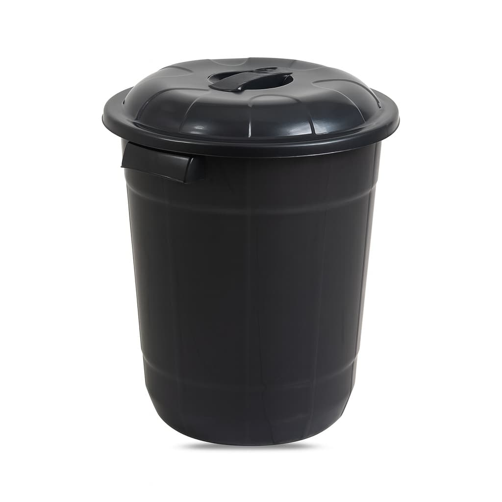 Lixeira 100 Litros Lixão P/ Cozinha Preto