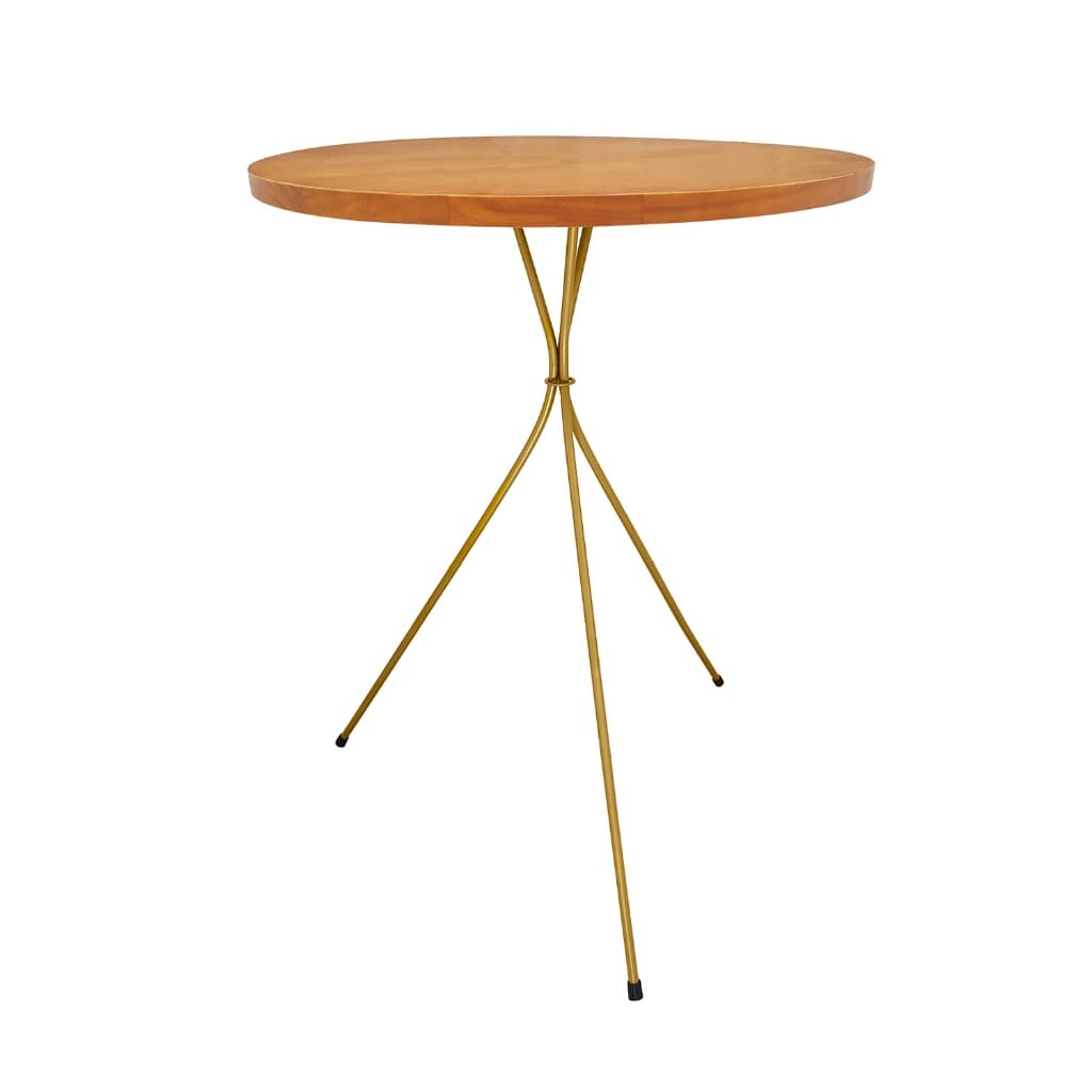 Tripé Mesa Lateral 60cm Dourado (Apenas Pés)