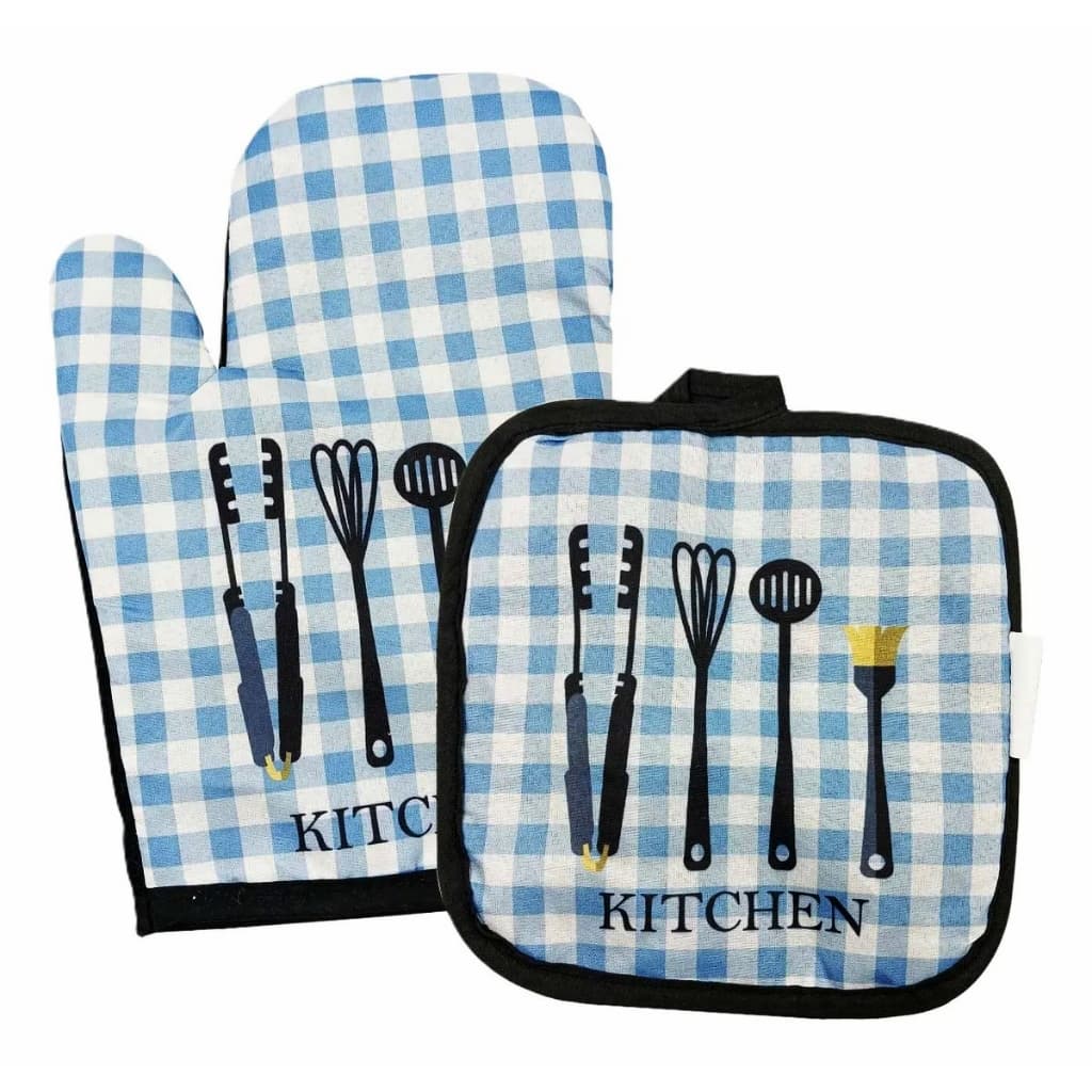Kit Cozinha Luva Térmica + Descanso de Panela Para Forno Fogão Pegador Térmico