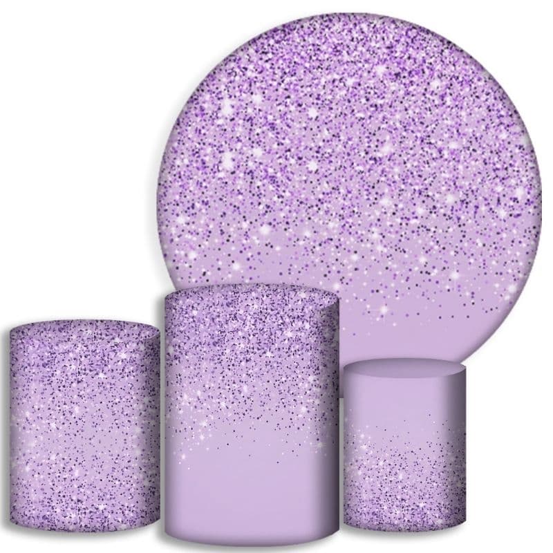 Capas Para Cilindros + Painel - kit Lilás - Kit Decoração Festa / Pegue e Monte
