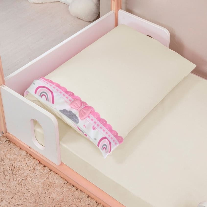 Jogo Lençol 2 Peças Mini Cama Montessoriana 150x70cm Percal 400 Fios Menino Menina