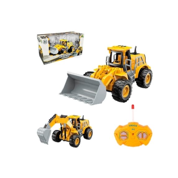 Trator Controle Remoto 7 Funções Escavator e BullDozer da ArtBrink