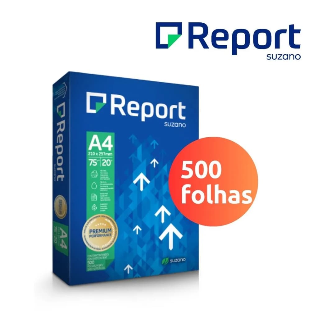 KIT 2 Papel A4 Sulfite ORIGINAL Cor Branco 75g 500 Folhas Premium Resma