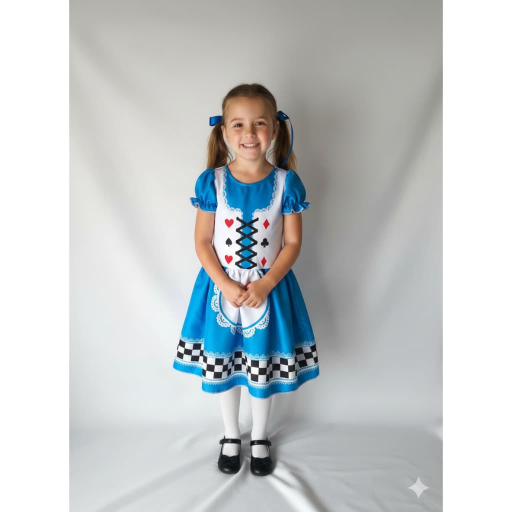 Vestido Temático Alice – Festa Fantasia
