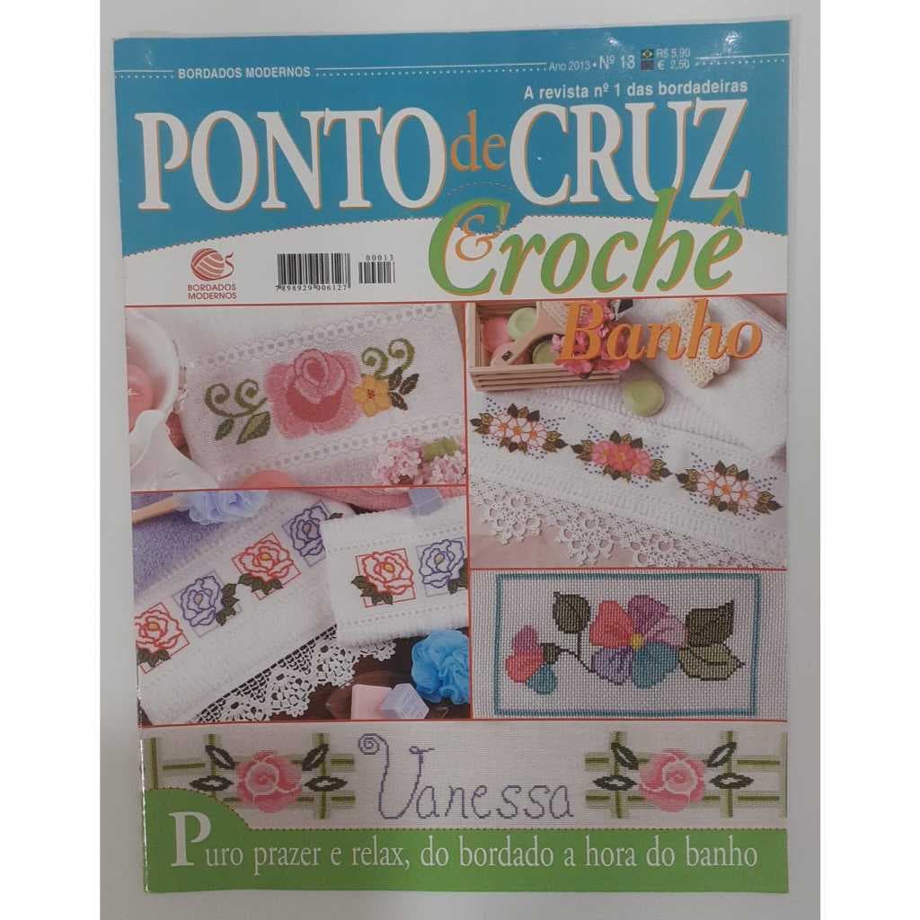 Revista Ponto De Cruz E Crochê Banho Toalhas 21485