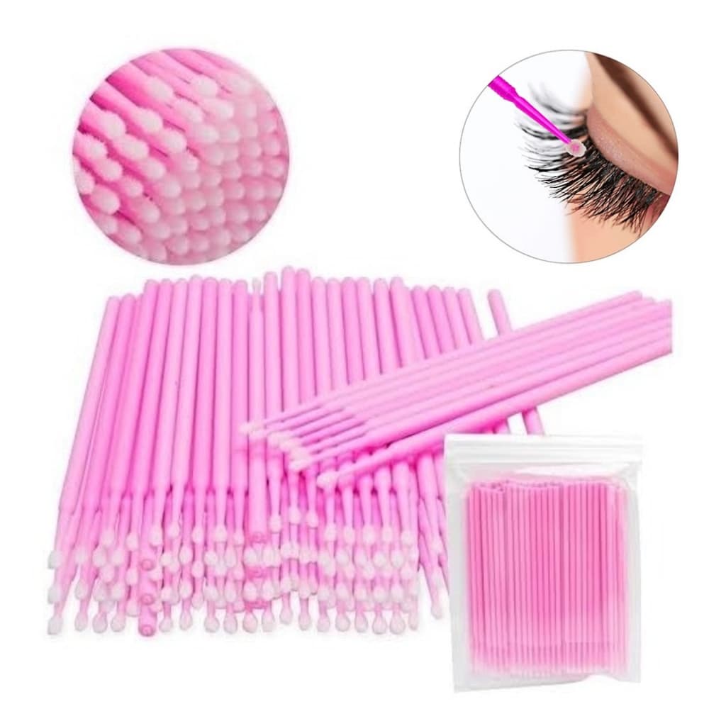 500 Microbrush Cotonete Extensão de Cilios Alongamento Designer Sobrancelhas