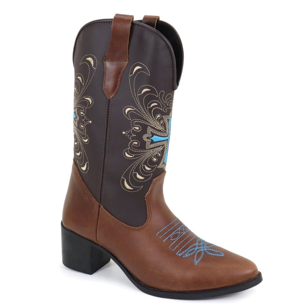 Bota Texana Country Feminina Cano Longo Bico Fino