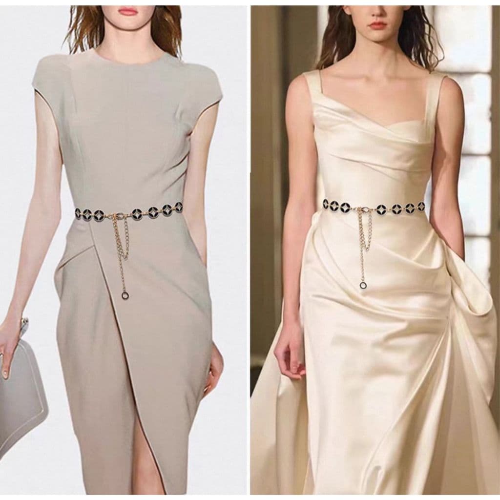 Moda Cinto Corrente De Redondo Corrente De Cintura Feminina  Tendência Europia