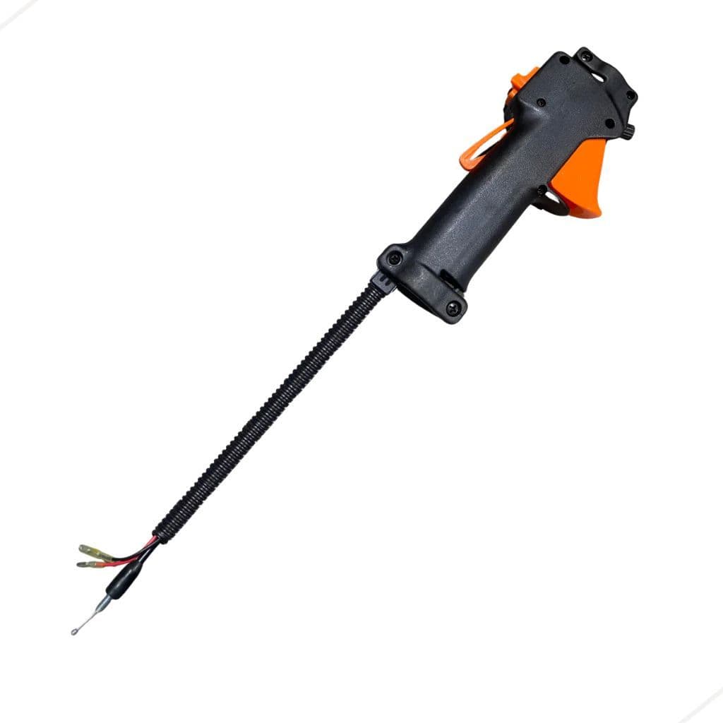 Gatilho Punho Acelerador Completo Cabo Curto Para Roçadeira Multifuncional 26mm