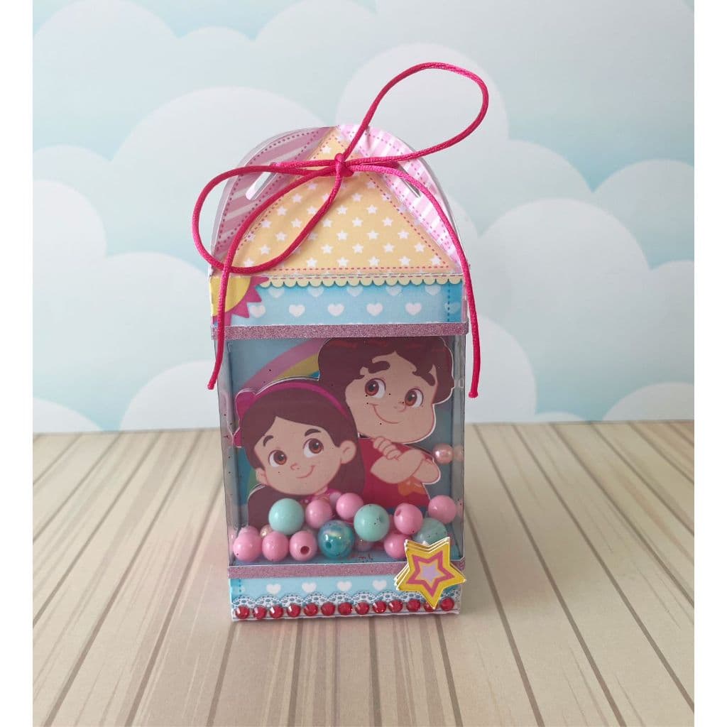 ✨ Caixa Quadrada Abinha Luxo - Maria Clara e JP - Lembrancinha de Festa - Papelaria Personalizada