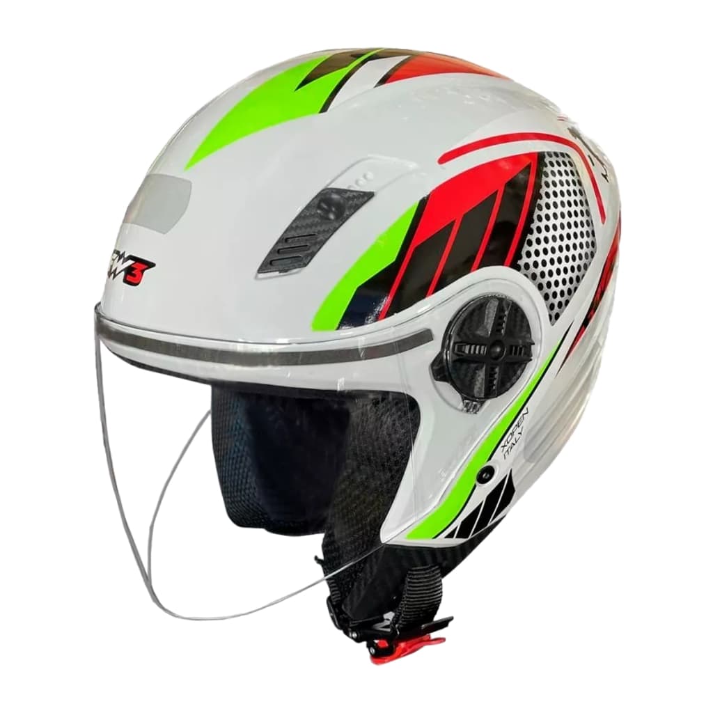 Capacete Aberto FW3 X Open Itália Branco