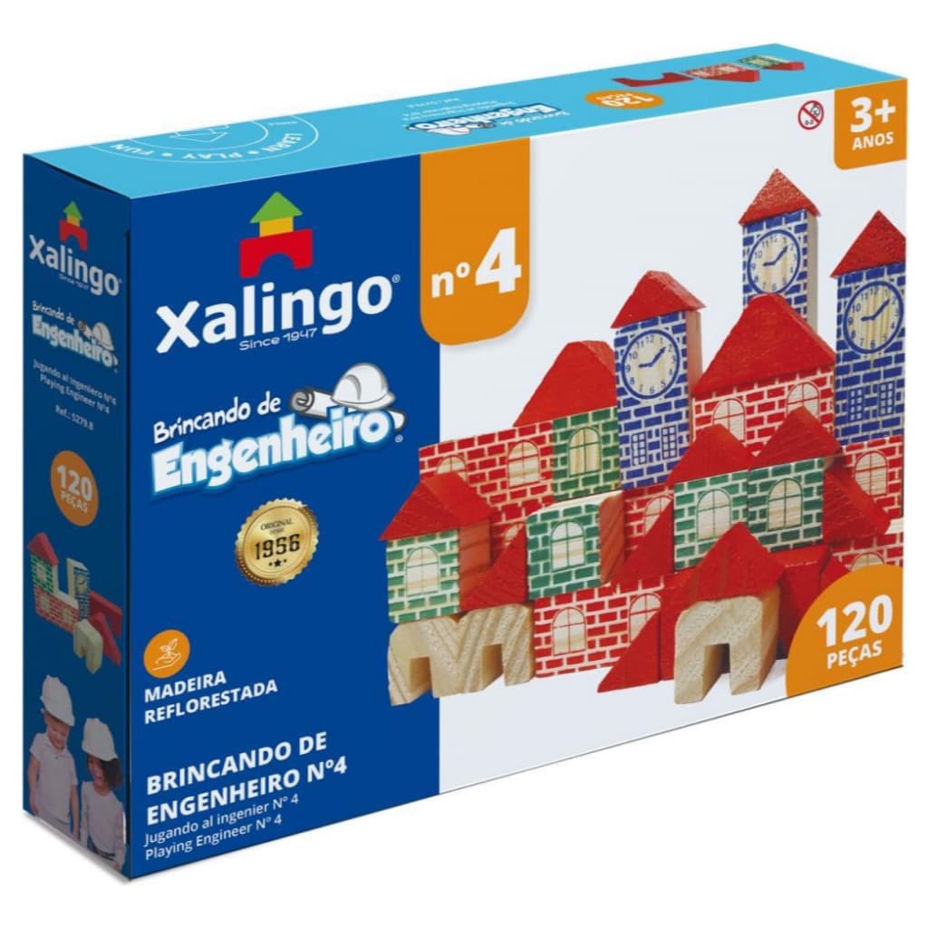 Brinquedo Pedagógico Brincando De Engenheiro Nº4 120 Pçs - Xalingo