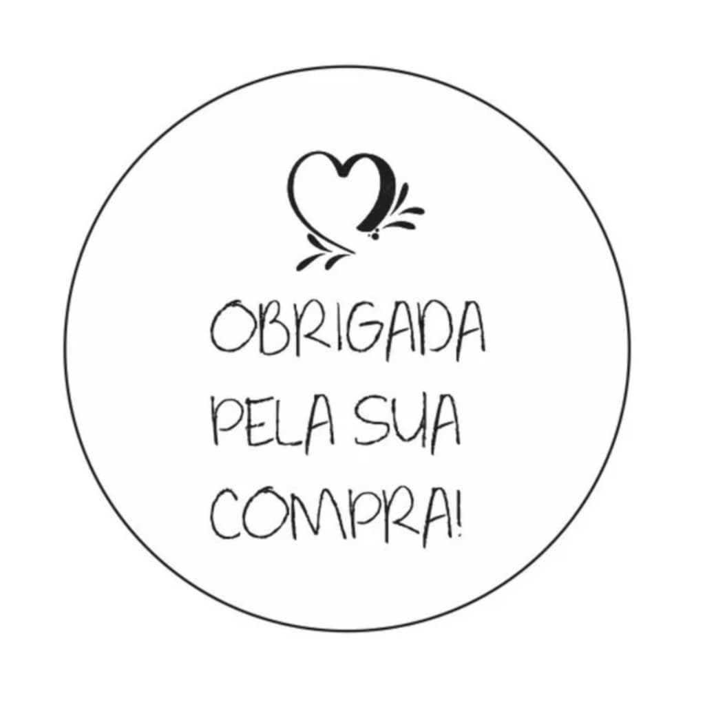 Adesivos Para Loja 100 Unidades 3cm Mensagem de Agradecimento Cliente