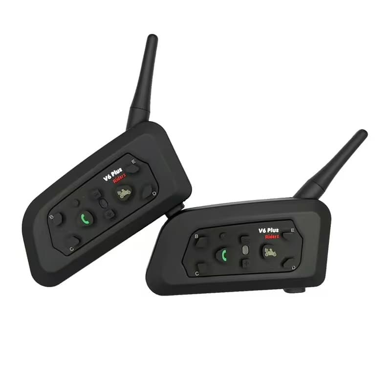 Intercomunicador V6 Plus Bluetooth Moto Capacete Comunicação Piloto Garupa 1200m Interfone Sem Fio Impermeável Cancelame