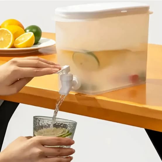 Suqueira Jarra Com Torneira Para Geladeira 3L - Dispenser De Água Suco E Chá