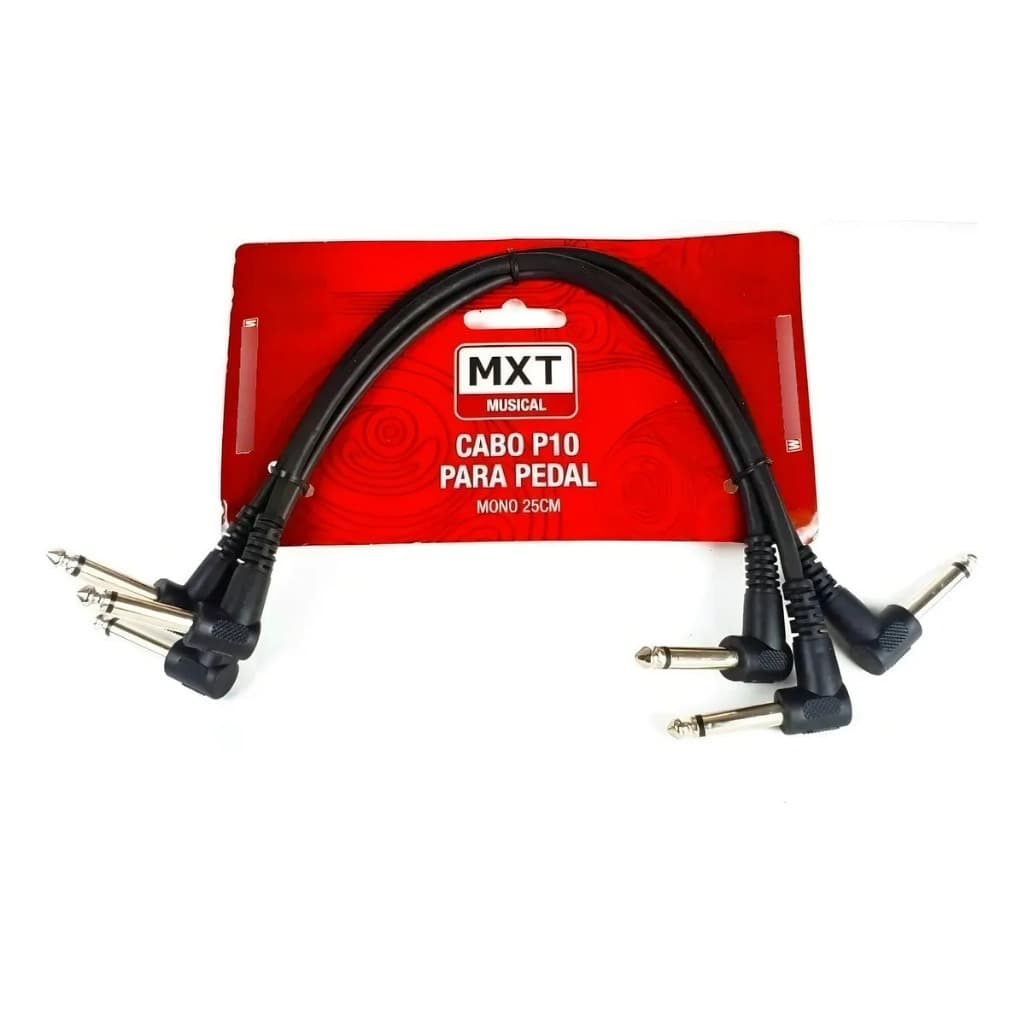 Cabo Mxt P10 L X P10 L - P/ Pedal 25cm - Kit C/ 3 Cabos