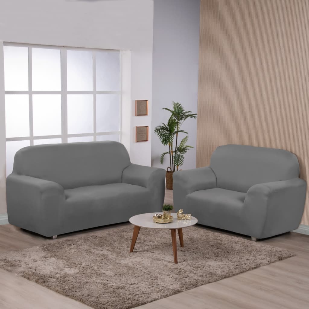 Kit Capas Para Sofas 2 e 3 Lugares Malha Gel Lisa  Coladinha Premium Super Resistente