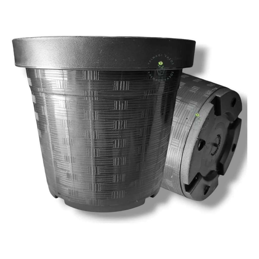 10 - Vasos 2,5 Litros Pote 17 Vaso Para Plantas Mudas Preto