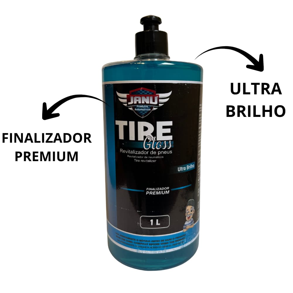 TIRE GLOSS - FINALIZADOR DE PNEUS + Extra brilho -1 LITRO