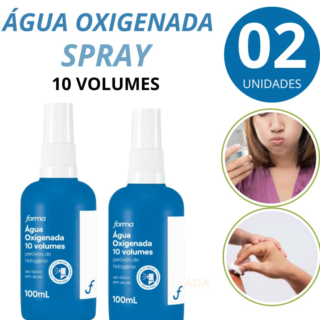 Agua Oxigenada 10 Volumes Antisséptico 100ml Promoção 2uni