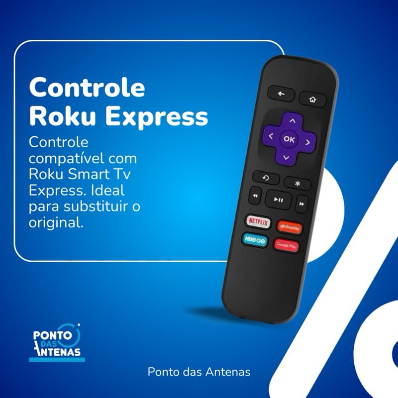 Controle Remoto Compatível com Roku Smart TV Modelos Express