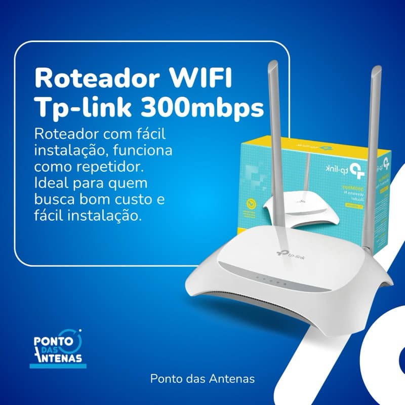 Roteador Wi-fi Tp-link Tl-wr840n Wireless 300mbps 2 Antenas