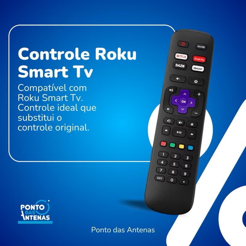 Controle Remoto Compatível Com Tv Roku Smart Led Aoc
