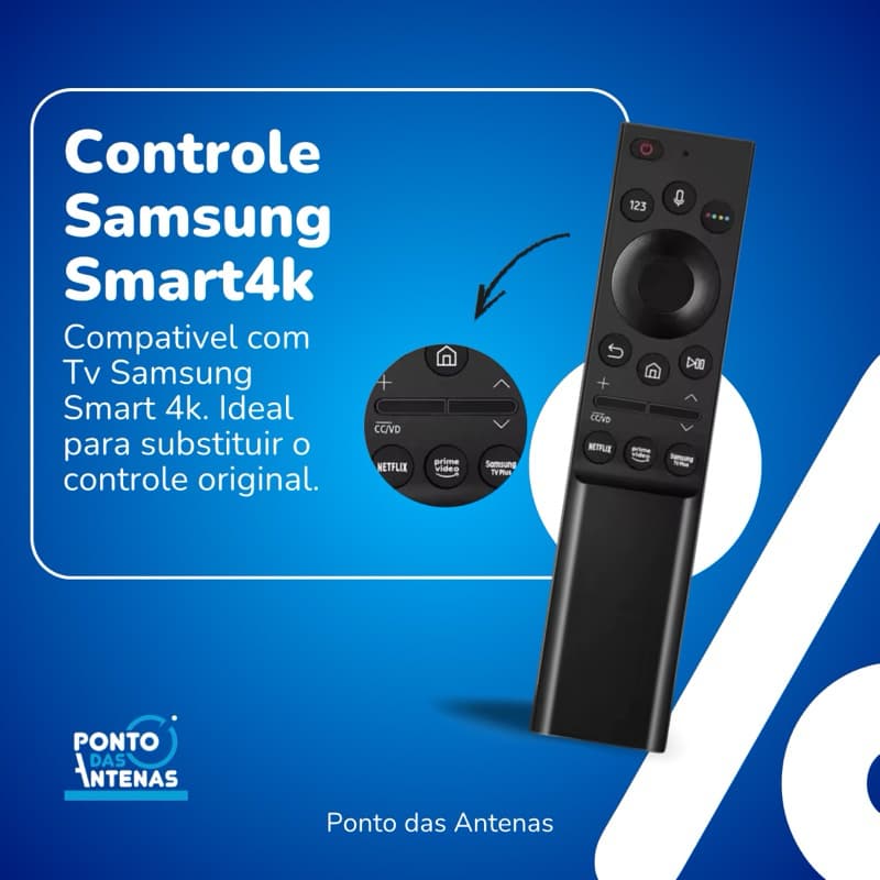 Controle Remoto Samsung Smart Tv Uhd 4k Compatível