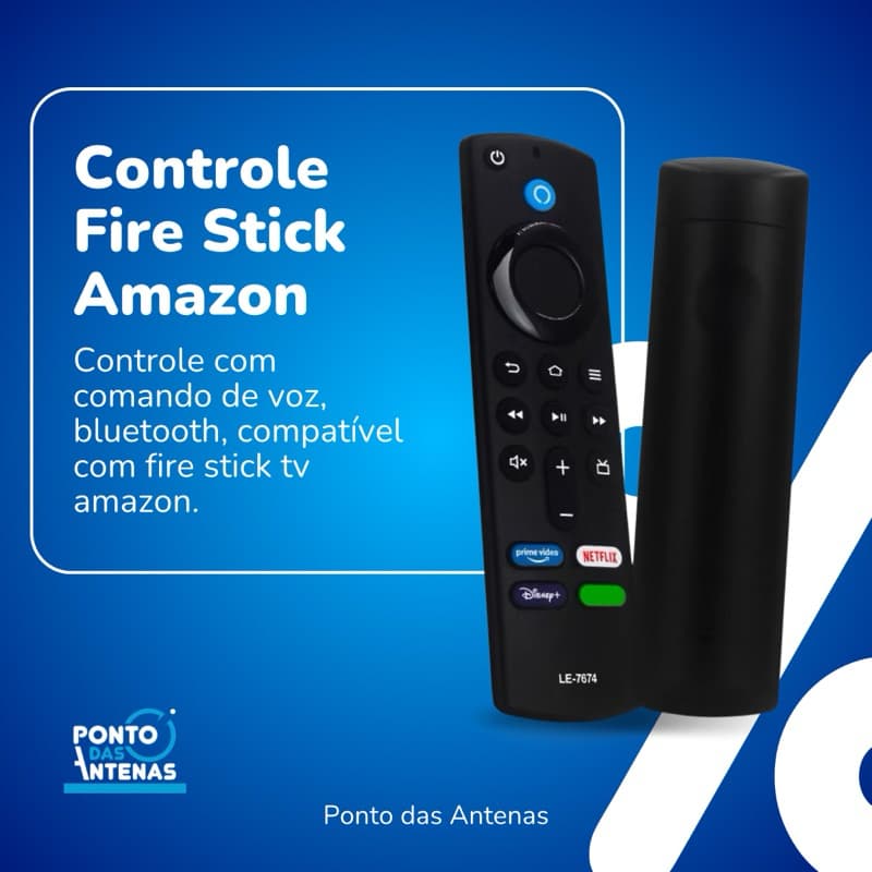 Controle Remoto Para Fire Stick Amazon Hd 4k Lite Com Comando De Voz