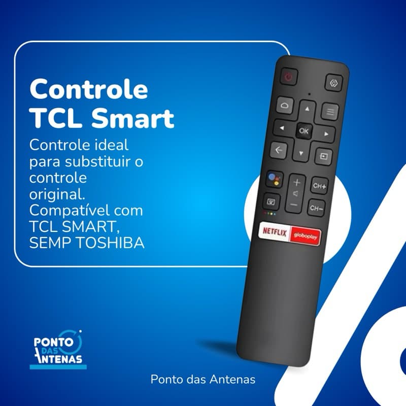 Controle Remoto Para TV TCL Smart e TV SEMP Smart