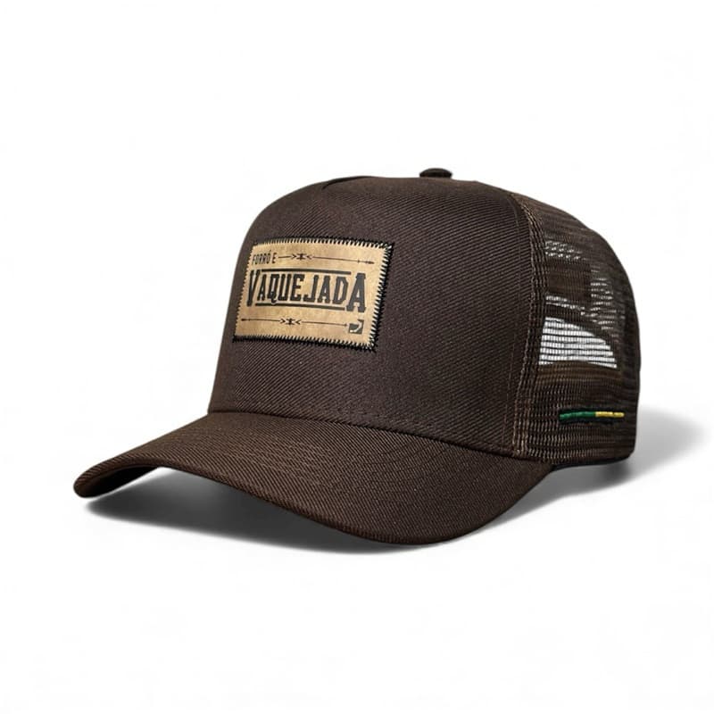 Boné masculino Trucker country original Wildegar de telinha urbano vaquejada escudo masculino premium