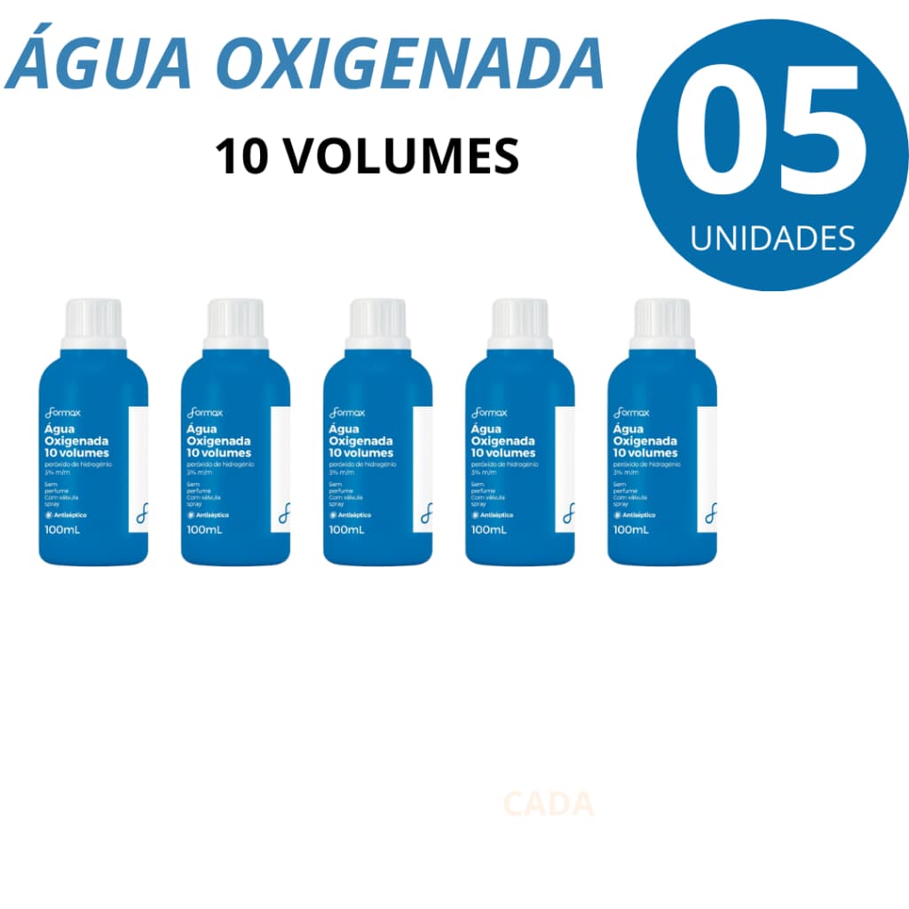 Agua Oxigenada 10 Volumes Antisséptico 100ml Promoção 5uni