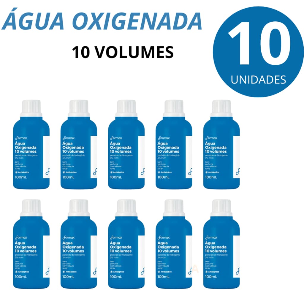 Agua Oxigenada 10 Volumes Antisséptico 100ml Promoção 10uni