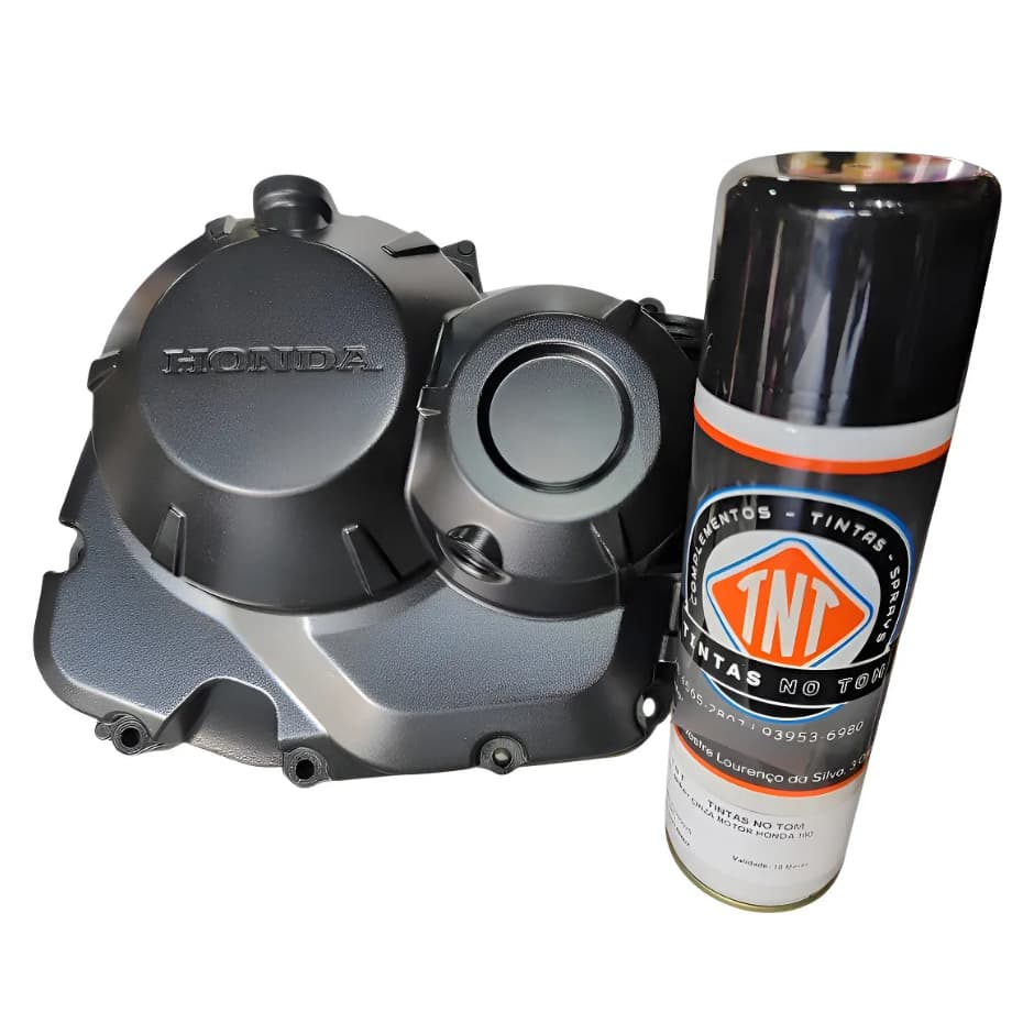Tinta Spray Cinza Grafite Preta Motor Honda 300ml