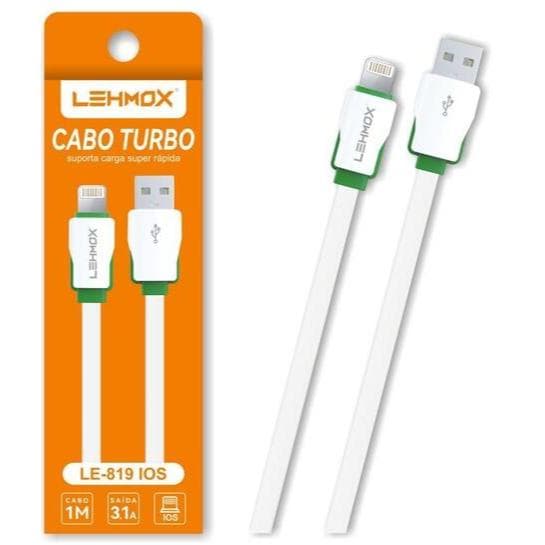 Cabo USB Para Ligthing Turbo 3.1A 1M Lehmox