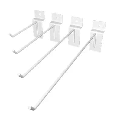 KIT Ganchos 20/25cm Branco P/ Painel Canaletado 20 ou 30 Unidades.