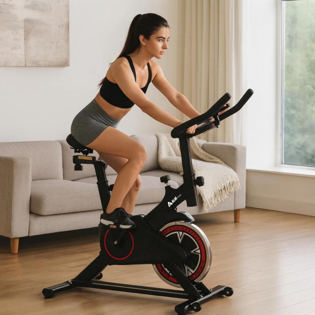 Bicicleta Bike Spinning Ergométrica Aluí Bal6 Roda De Inércia De 6kg Fitness Academia Treino Cárdio