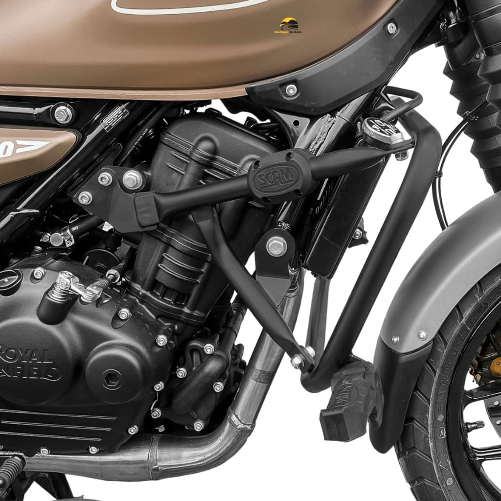 Protetor Motor Guerrilla 450 Scam Com Pedaleira Royal Enfield 2026+