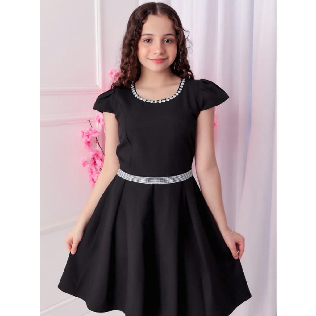 Vestido de Prega Social Juvenil