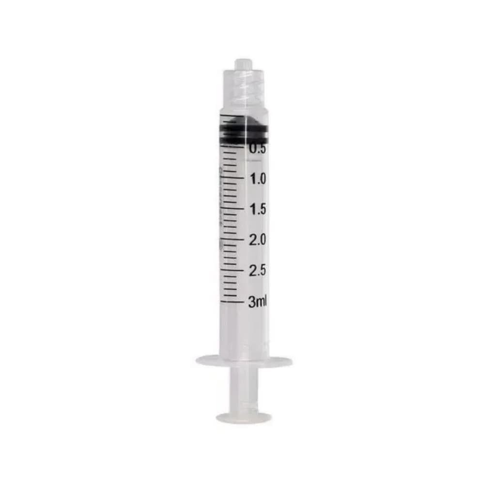 Seringa 3ml Kit Até 100 Unidades Bico Luer Lock Ponta Rosca
