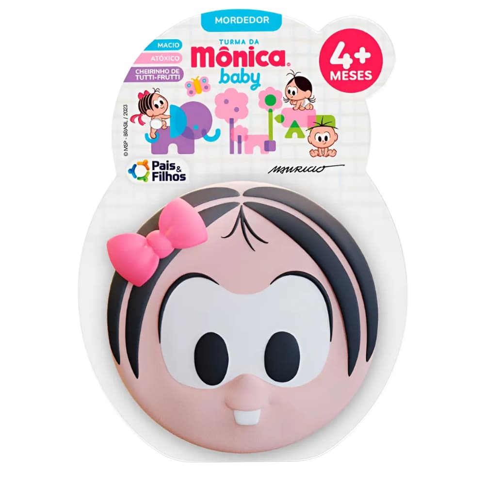 Mordedor Vinil Para Bebê Mônica Baby - Pais e Filhos