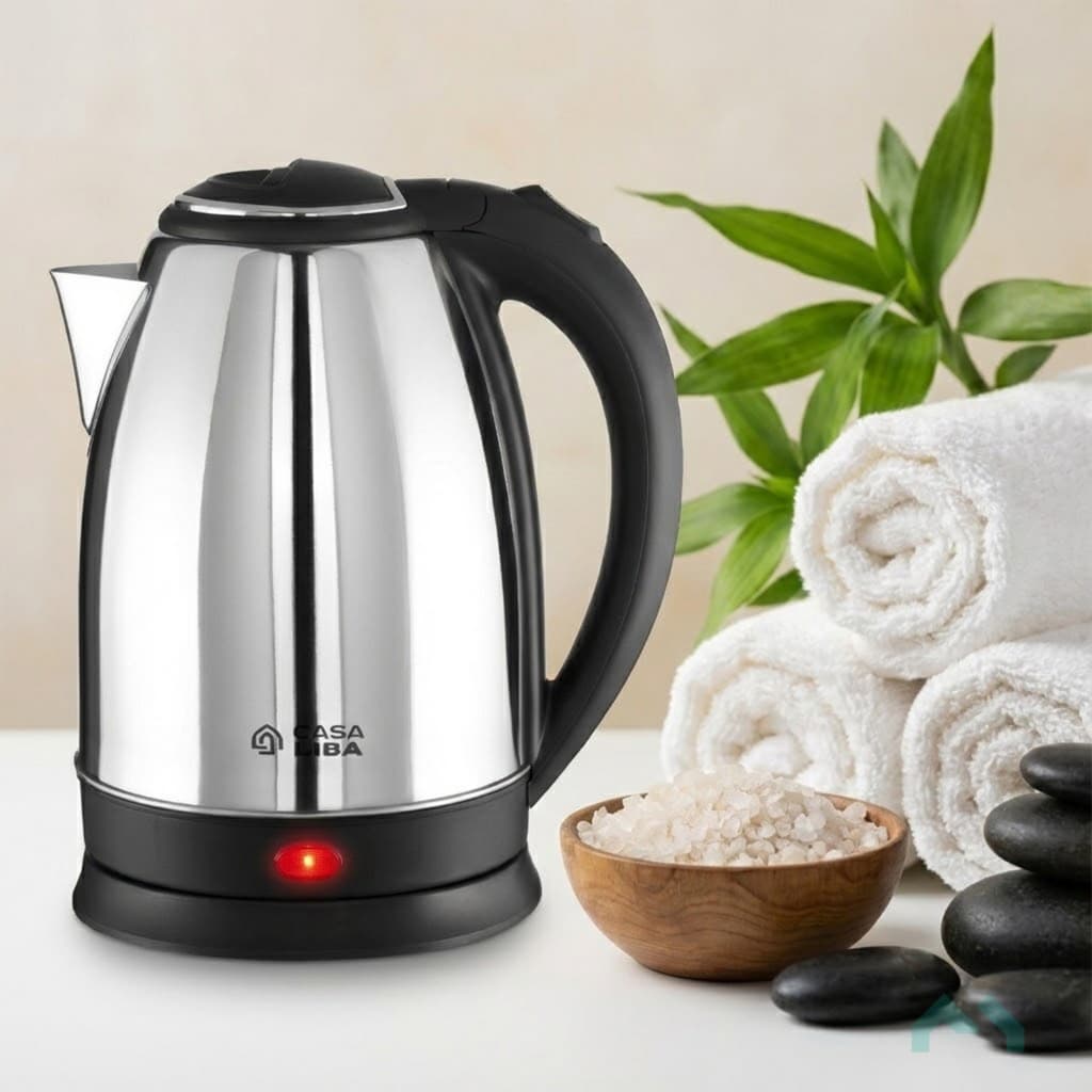 Chaleira Elétrica 2 Litros Jarra Aço Inoxidável Prateado 1800w 127v ou 220v