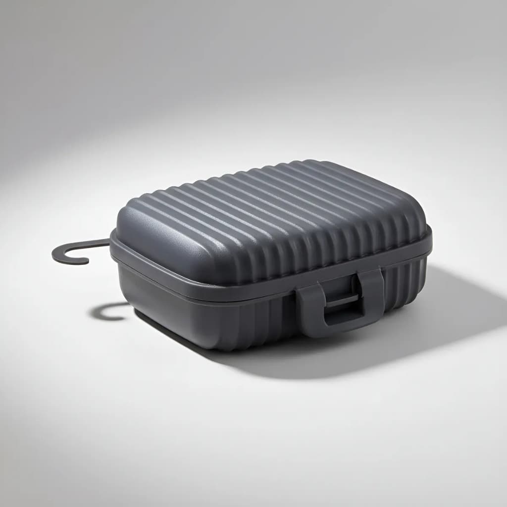 Saboneteira com Tampa e Trava de Plástico Compacta para Mala de Viagem Banheiro Multiuso Plasútil