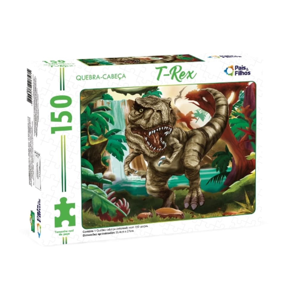Quebra-Cabeça T-Rex 150 peças - Pais e Filhos