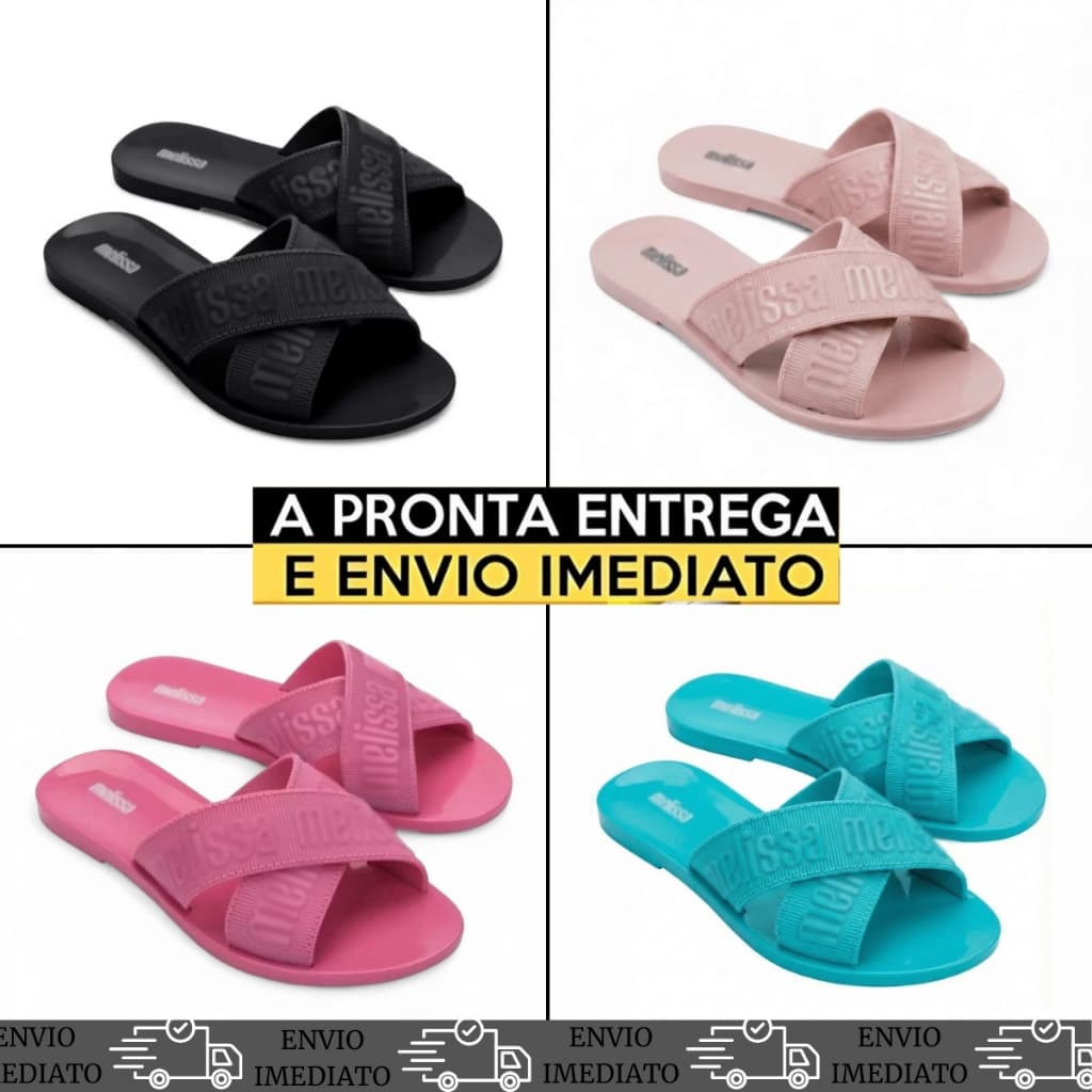 Sandália Feminina Mel M Lover Slide Estilo Casual e Conforto Melflex Tamanho 34 ao 40